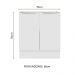 Balcão Madesa Lux 70 cm 2 Portas - Branco/Branco Veludo (Sem Tampo)
