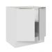 Balcão Madesa Lux 70 cm 2 Portas - Branco/Branco Veludo (Sem Tampo)