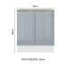 Balcão Madesa Lux 70 cm 2 Portas - Branco/Cinza (Com Tampo)