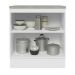 Balcão Madesa Lux 70 cm 2 Portas - Branco/Cinza (Com Tampo)