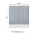 Balcão Madesa Lux 70 cm 2 Portas - Branco/Cinza (Sem Tampo)