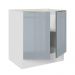 Balcão Madesa Lux 70 cm 2 Portas - Branco/Cinza (Sem Tampo)