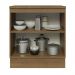Balcão Madesa Lux 70 cm 2 Portas - Rustic/Branco Veludo (Com Tampo)