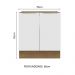 Balcão Madesa Lux 70 cm 2 Portas - Rustic/Branco Veludo (Sem Tampo)