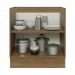 Balcão Madesa Lux 70 cm 2 Portas - Rustic/Branco Veludo (Sem Tampo)