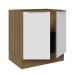 Balcão Madesa Lux 70 cm 2 Portas - Rustic/Branco Veludo (Sem Tampo)