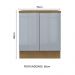 Balcão Madesa Lux 70 cm 2 Portas - Rustic/Cinza (Com Tampo)