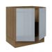 Balcão Madesa Lux 70 cm 2 Portas - Rustic/Cinza (Sem Tampo)