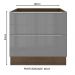Balcão Madesa Lux 80 cm 2 Gavetas - Rustic/Cinza