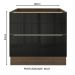 Balcão Madesa Lux 80 cm 2 Gavetas - Rustic/Preto