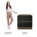 Balcão Madesa Lux 80 cm 2 Gavetas - Rustic/Preto