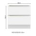 Balcão Madesa Lux 80 cm 2 Gavetas (Sem Tampo) - Branco/Branco Veludo