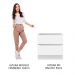 Balcão Madesa Lux 80 cm 2 Gavetas (Sem Tampo) - Branco/Branco Veludo