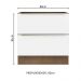 Balcão Madesa Lux 80 cm 2 Gavetas (Sem Tampo) - Rustic/Branco Veludo