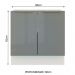 Balcão Madesa Lux 80 cm 2 Portas - Branco/Cinza
