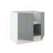 Balcão Madesa Lux 80 cm 2 Portas - Branco/Cinza