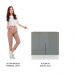 Balcão Madesa Lux 80 cm 2 Portas - Branco/Cinza