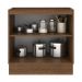 Balcão Madesa Lux 80 cm 2 Portas - Rustic/Cinza