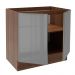 Balcão Madesa Lux 80 cm 2 Portas - Rustic/Cinza