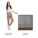 Balcão Madesa Lux 80 cm 2 Portas - Rustic/Cinza