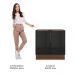 Balcão Madesa Lux 80 cm 2 Portas - Rustic/Preto