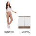Balcão Madesa Lux 80 cm 2 Portas (Sem Tampo) - Rustic/Branco Veludo