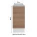 Balcão Madesa Stella 35 cm 1 Porta - Branco/Rustic