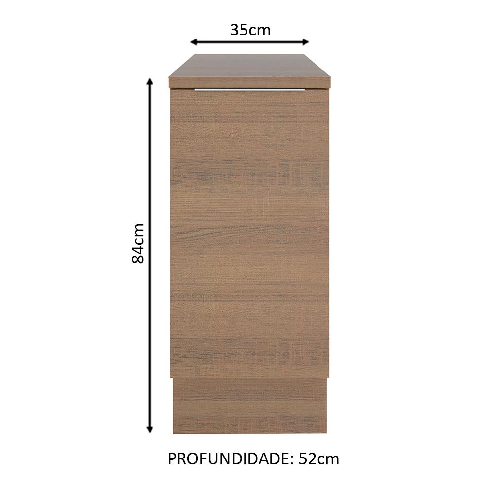 Balcão Madesa Stella 35 cm 1 Porta - Rustic