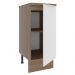 Balcão Madesa Stella 35 cm 1 Porta - Rustic/Branco