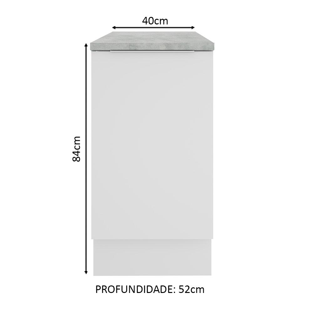 Balcão Madesa Stella 40 cm 1 Porta - Branco
