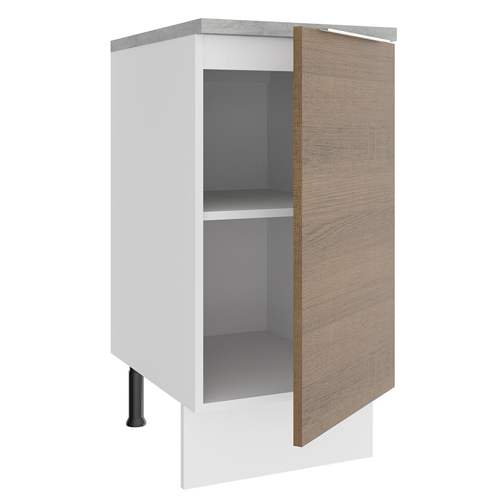 Balcão Madesa Stella 40 cm 1 Porta - Branco/Rustic