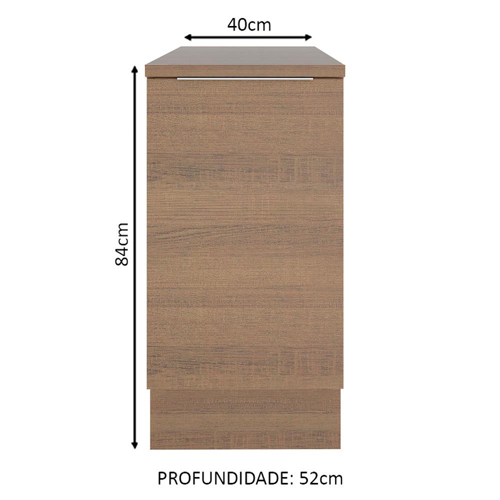 Balcão Madesa Stella 40 cm 1 Porta - Rustic