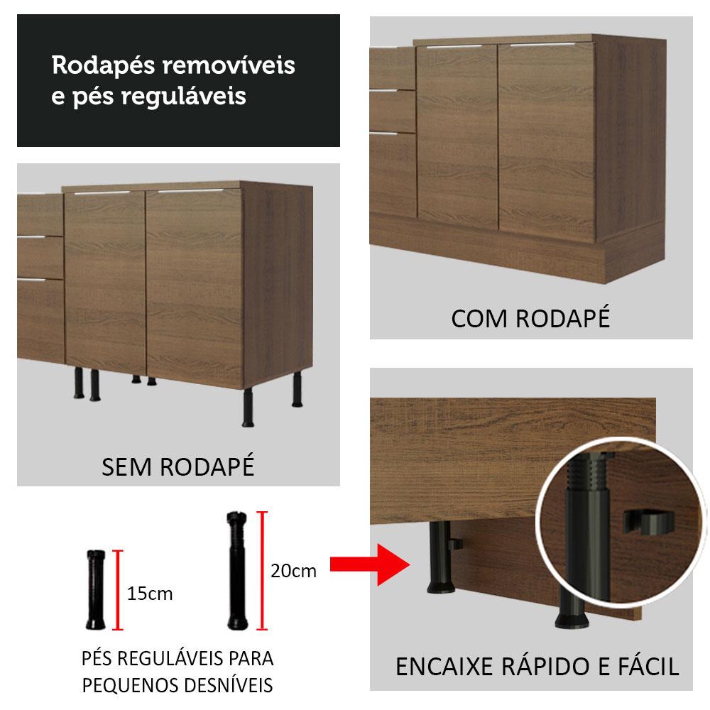 Balcão Madesa Stella 40 cm 1 Porta - Rustic