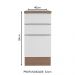 Balcão Madesa Stella 40 cm 3 Gavetas - Rustic/Branco