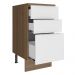 Balcão Madesa Stella 40 cm 3 Gavetas - Rustic/Branco