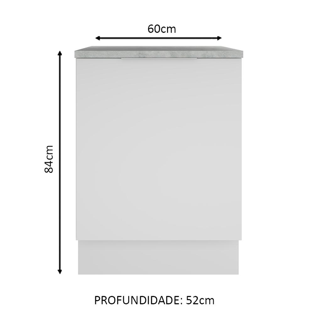 Balcão Madesa Stella 60 cm 1 Porta - Branco