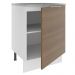 Balcão Madesa Stella 60 cm 1 Porta - Branco/Rustic