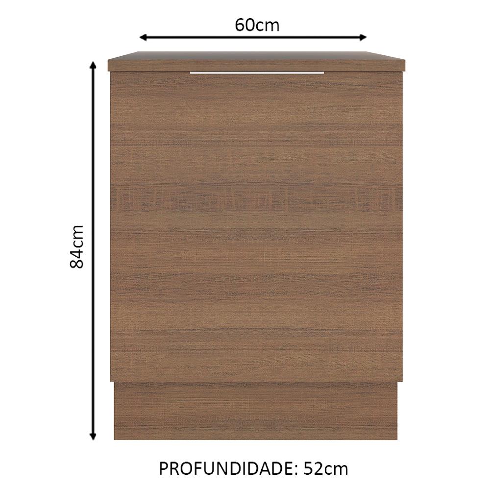 Balcão Madesa Stella 60 cm 1 Porta - Rustic