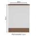 Balcão Madesa Stella 60 cm 1 Porta - Rustic/Branco
