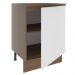 Balcão Madesa Stella 60 cm 1 Porta - Rustic/Branco