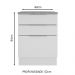 Balcão Madesa Stella 60 cm 3 Gavetas - Branco