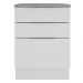 Balcão Madesa Stella 60 cm 3 Gavetas - Branco