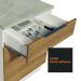 Balcão Madesa Stella 60 cm 3 Gavetas - Branco/Rustic