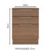Balcão Madesa Stella 60 cm 3 Gavetas - Rustic