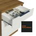 Balcão Madesa Stella 60 cm 3 Gavetas - Rustic/Branco