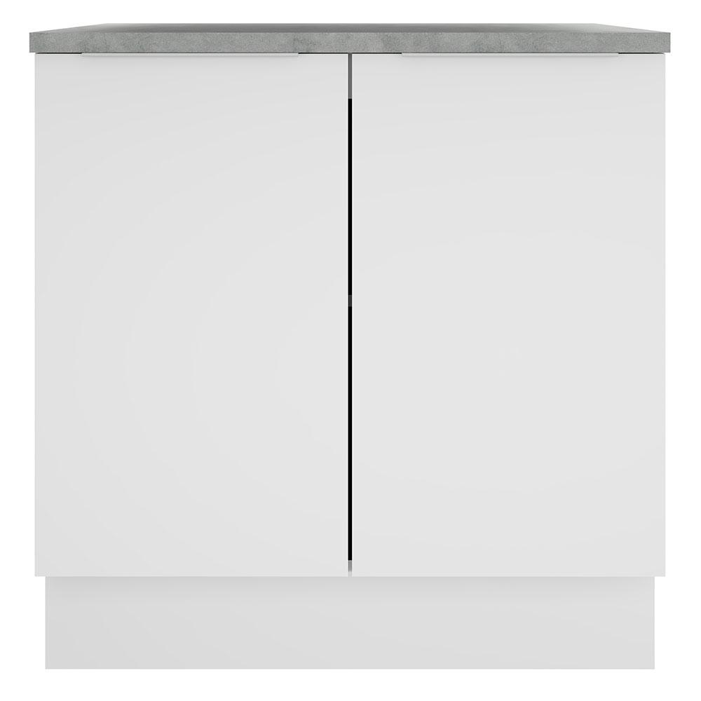 Balcão Madesa Stella 80 cm 2 Portas - Branco