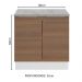 Balcão Madesa Stella 80 cm 2 Portas - Branco/Rustic