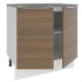 Balcão Madesa Stella 80 cm 2 Portas - Branco/Rustic