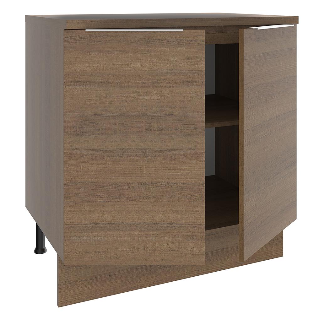 Balcão Madesa Stella 80 cm 2 Portas - Rustic