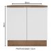 Balcão Madesa Stella 80 cm 2 Portas - Rustic/Branco